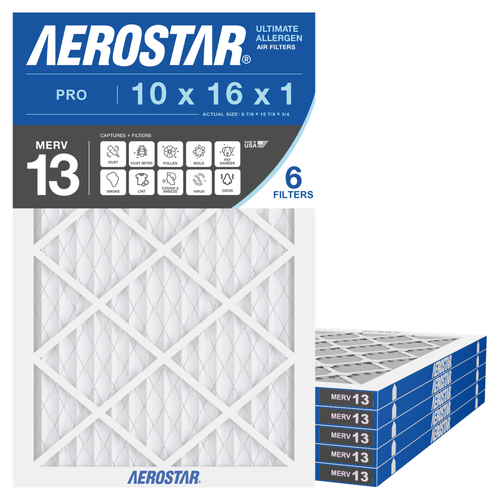 Aerostar 10x16x1 air filter — type shown; confirm exact size in title