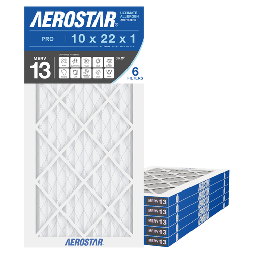 Aerostar 10x22x1 air filter — type shown; confirm exact size in title