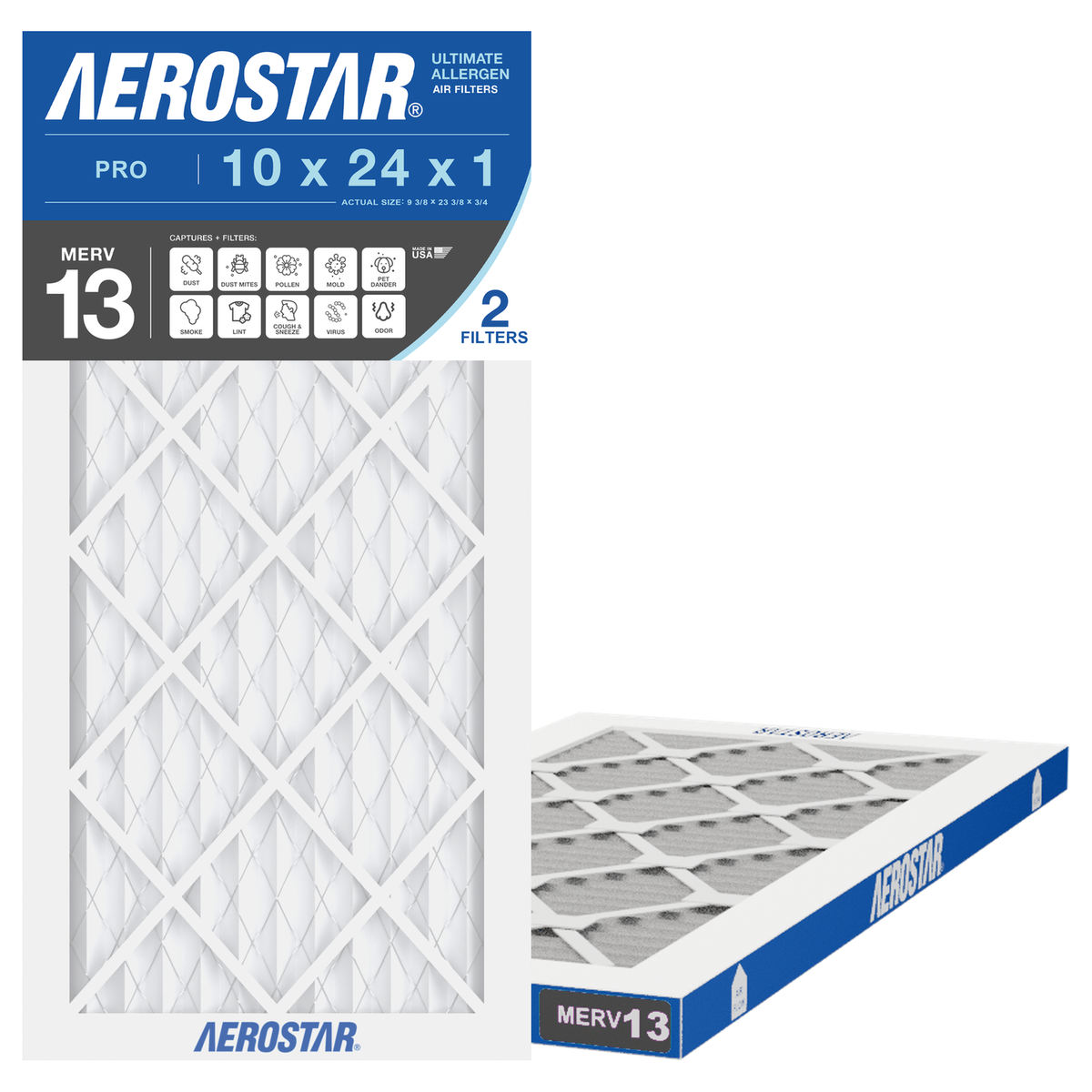 Aerostar 10x24x1 air filter — type shown; confirm exact size in title